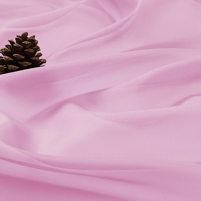 OVZME Light Pink Bedroom Curtains 96 Length - Image 4
