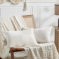 Fancy Homi 2 Packs Cream White Lumbar Decorative Throw Pillow Covers 14x24 Inch by Fancy+Homi