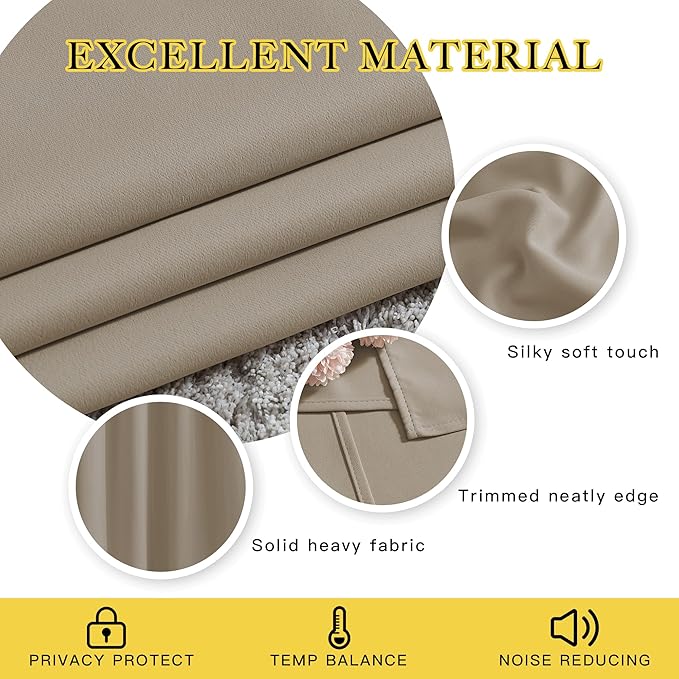 NICETOWN Doorway Curtains for Living Room 78 inches Long, Grommet Privacy Light - Image 3