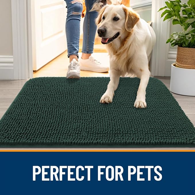 OLANLY Dog Door Mat for Muddy Paws 30x17, Absorbs Moisture and Dirt, Absorbent - Image 6
