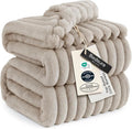 Bedsure GentleSoft Light Brown Fleece Blanket by BEDSURE