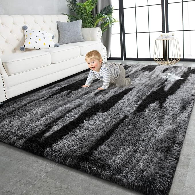 TWINNIS Super Soft Shaggy Rugs Fluffy Carpets, 4x5.9 Feet, Indoor Modern Plush by TWINNIS