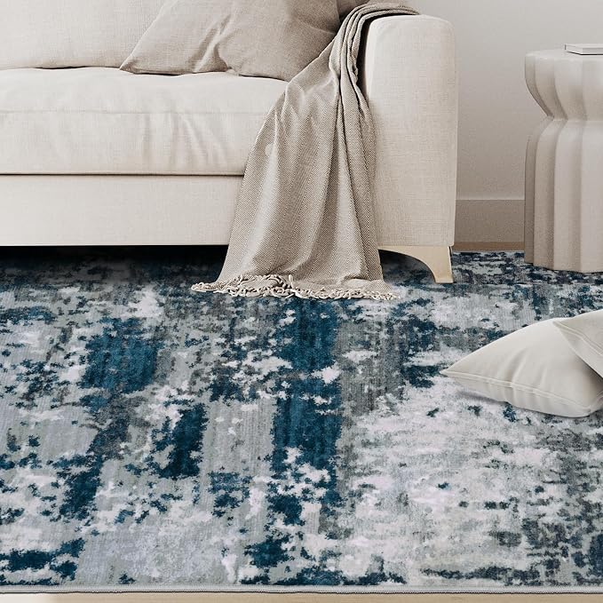 9x12 Area Rugs for Living Room Rug Washable: Abstract Large Rug for Dining Room - Image 3
