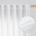 MYSKY HOME White Linen Sheer Curtains 63 inch length Light Filtering Semi Sheer by MYSKYHOME