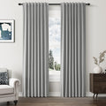 Guken 100% Blackout Linen Curtains 80 Inch Length 2 Panels Set by Guken