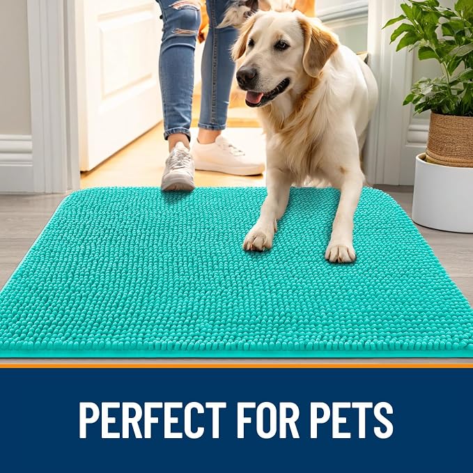 OLANLY Dog Door Mat for Muddy Paws 70x46, Absorbs Moisture and Dirt, Absorbent - Image 6
