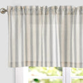 jinchan Striped Valance Farmhouse Window Treatment Linen Textured Drapes by JINCHAN