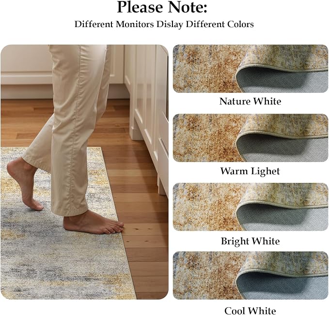 2x8 Washable Kitchen Runner Rug: Modern Abstract Runners - Image 7