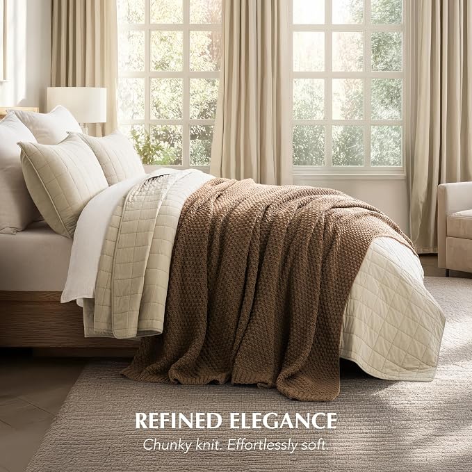 EVERGRACEHOME Chunky Chenille Knit Throw Blanket - Image 3