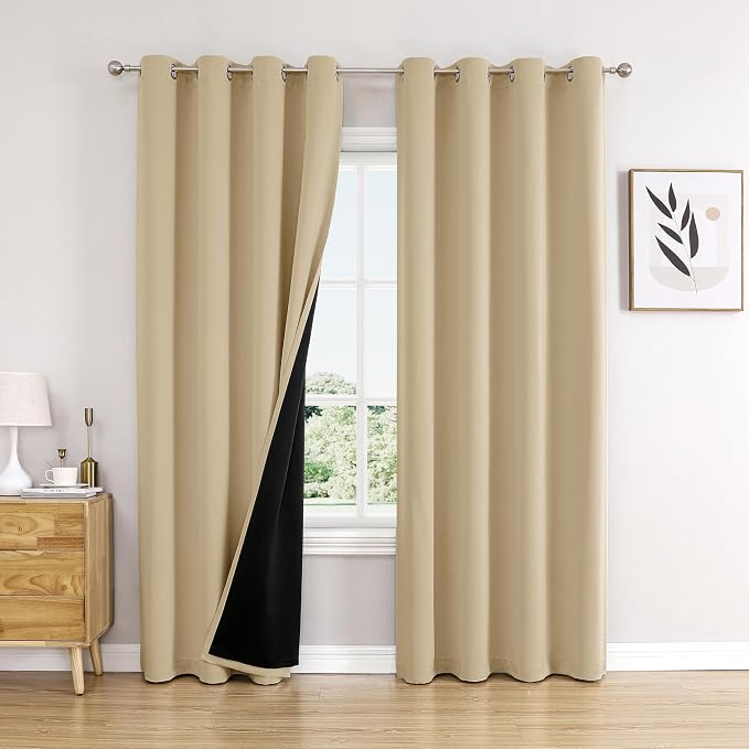 ChrisDowa 100% Blackout Curtains 108 inch Long by ChrisDowa
