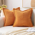 MIULEE Burnt Orange Decorative Throw Pillow Covers by MIULEE