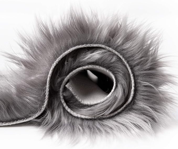 Ashler faux fur rug, Fluffy Shaggy Area Rug Ultra Soft 2 x 6 Feet Sheepskin Fur - Image 7
