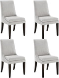 Upholstered Dining Chairs Modern Sidechair Performance Fabric High Back Armlesschair for Diningroom Kitchen,Linen,Set of 4(2 Box)