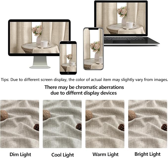 OWENIE Linen Valances for Windows 1 Pcs 24 Inch Length, Light Filtering - Image 9