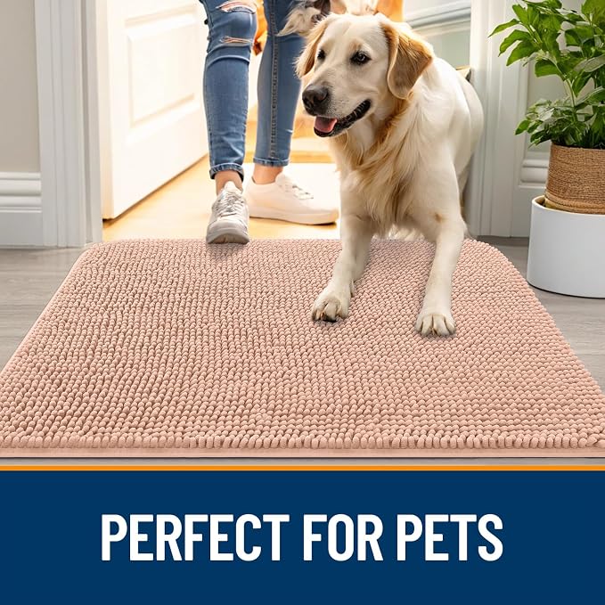 OLANLY Dog Door Mat for Muddy Paws 24x16, Absorbs Moisture and Dirt, Absorbent - Image 6