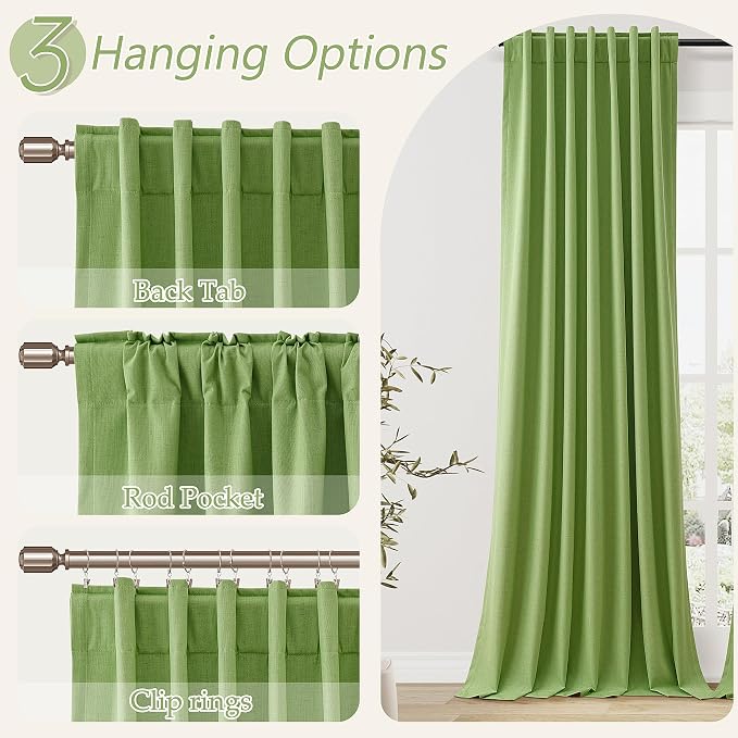 Guken 100% Blackout Curtains 102 Inch Length 2 Panels Set - Image 5