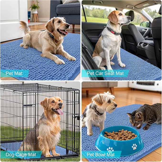OLANLY Dog Door Mat for Muddy Paws 40x24, Absorbs Moisture and Dirt, Absorbent - Image 7