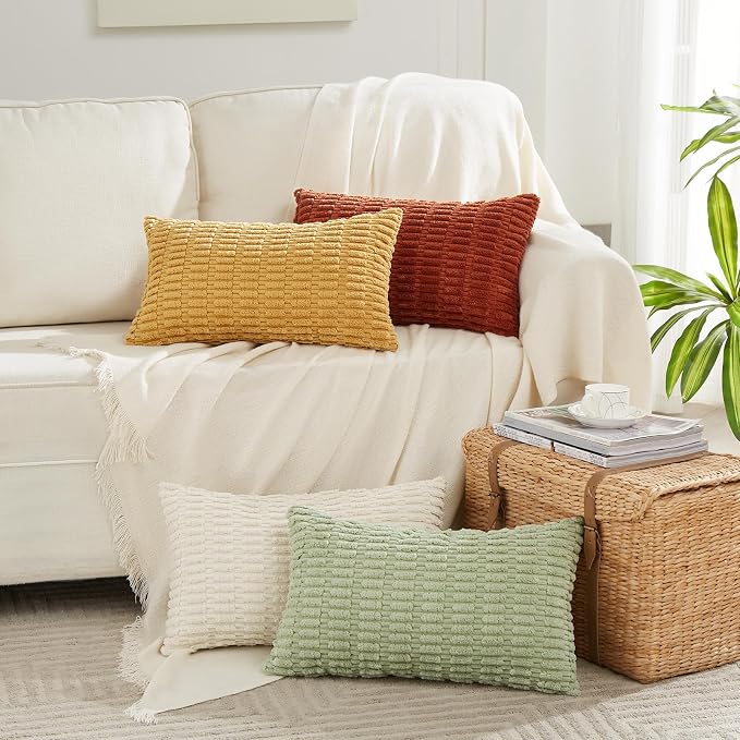 Fancy Homi 4 Packs Fall Boho Long Lumbar Decorative Throw Pillow Covers 14x24 - Image 7