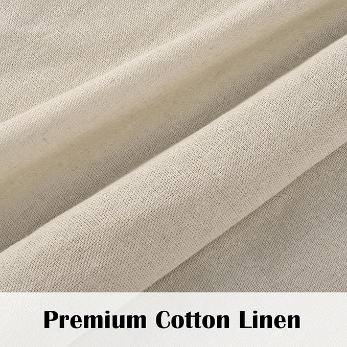 FRAMICS Farmhouse Cotton Linen Curtains - Image 5
