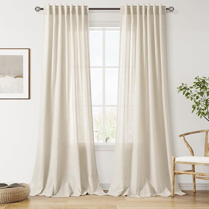 Nanspring Vanilla Linen Curtains by Nanspring