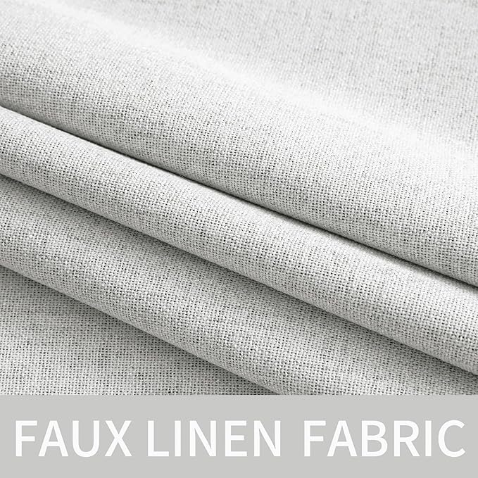 MIULEE 100% Blackout Linen Textured Curtains - Image 5