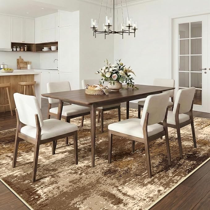 Washable Area Rugs 8'x10' Non-Slip Modern Abstract Soft - Image 3