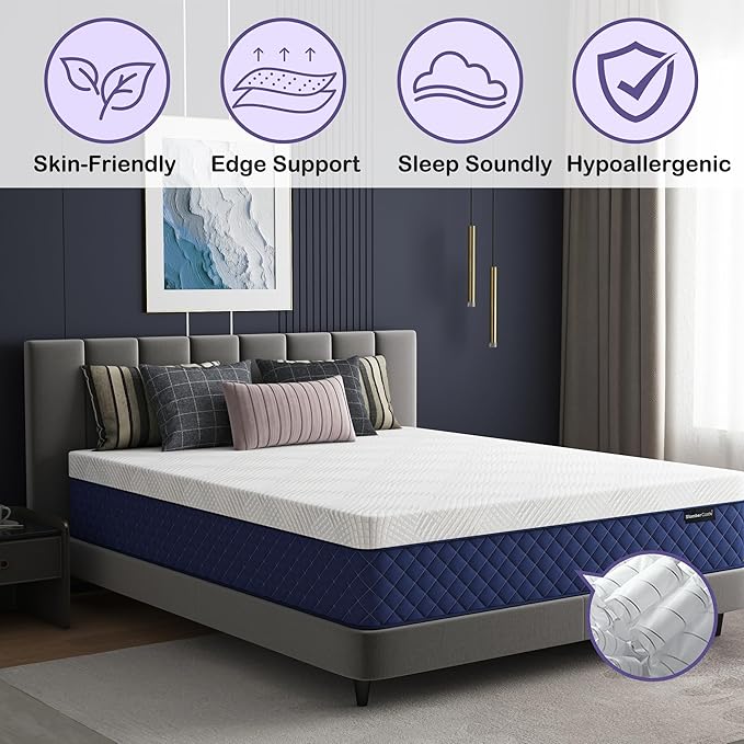 Twin XL Mattresses, 10 Inch Hybrid Twin XL Mattress in a Box, Memory Foam and Individual Pocket Spring Breathable Comfort for Sleep Supportive and Pressure Relief, CertiPUR-US, 39"*80"*10"