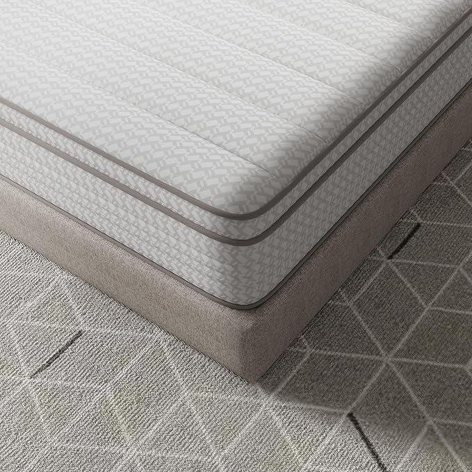 Novilla King Size Mattress, 12 Inch King Mattresses in a Box with Smarts™ Pocket Coil for Pressure Relief, Medium Firm Foam and Spring Hybrid Colchones with CertiPUR-US Certified