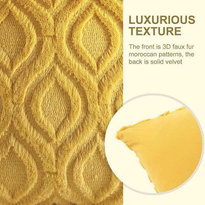 decorUhome Summer Throw Pillow Covers 22x22 Inch Set of 2, Soft Plush Faux Wool - Image 6