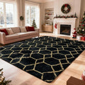 Shag Area Rug for Bedroom 4x6, Fluffy Area Rugs for Living Room, Geometric Soft by yulidayang