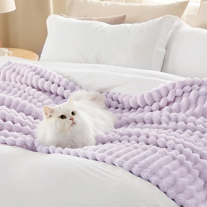 Bedsure GentleSoft Lavender Fog California King Size Blanket - Image 7
