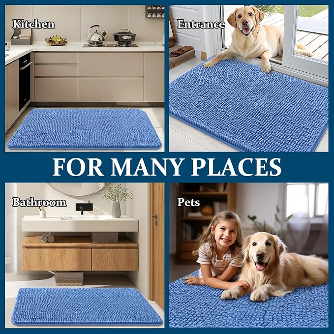 OLANLY Dog Door Mat for Muddy Paws 40x32, Absorbs Moisture and Dirt, Absorbent - Image 8