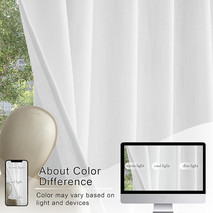 RYB HOME 2 Panels Valance Curtains - Image 4