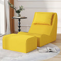 Giant Bean Bag Chair for Adults,Corduroy Chaise Lounge with Unrivaled Back Support, Detachable Neck Pillow, Comfortable Ottoman & Washable Cover for Living Room, Bedroom, Garden (Corn Yellow)