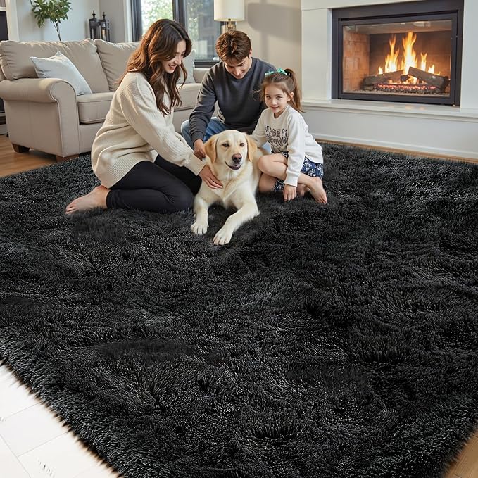 Area Rugs 10x14 Living Room, Shaggy Carpet Soft Plush Furry Bedside Rug Large - Image 4