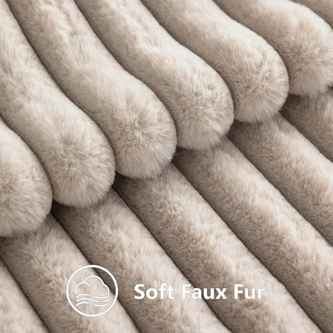 decorUhome Cozy Faux Fur Throw Pillow Covers 20x20 Set of 2 Decorative Soft - Image 3