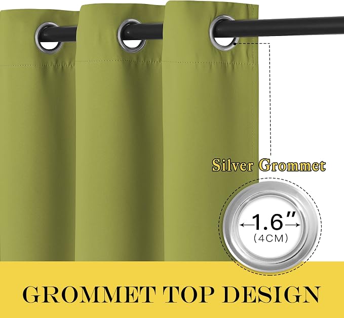 NICETOWN Fresh Green Blackout Curtains - Image 6