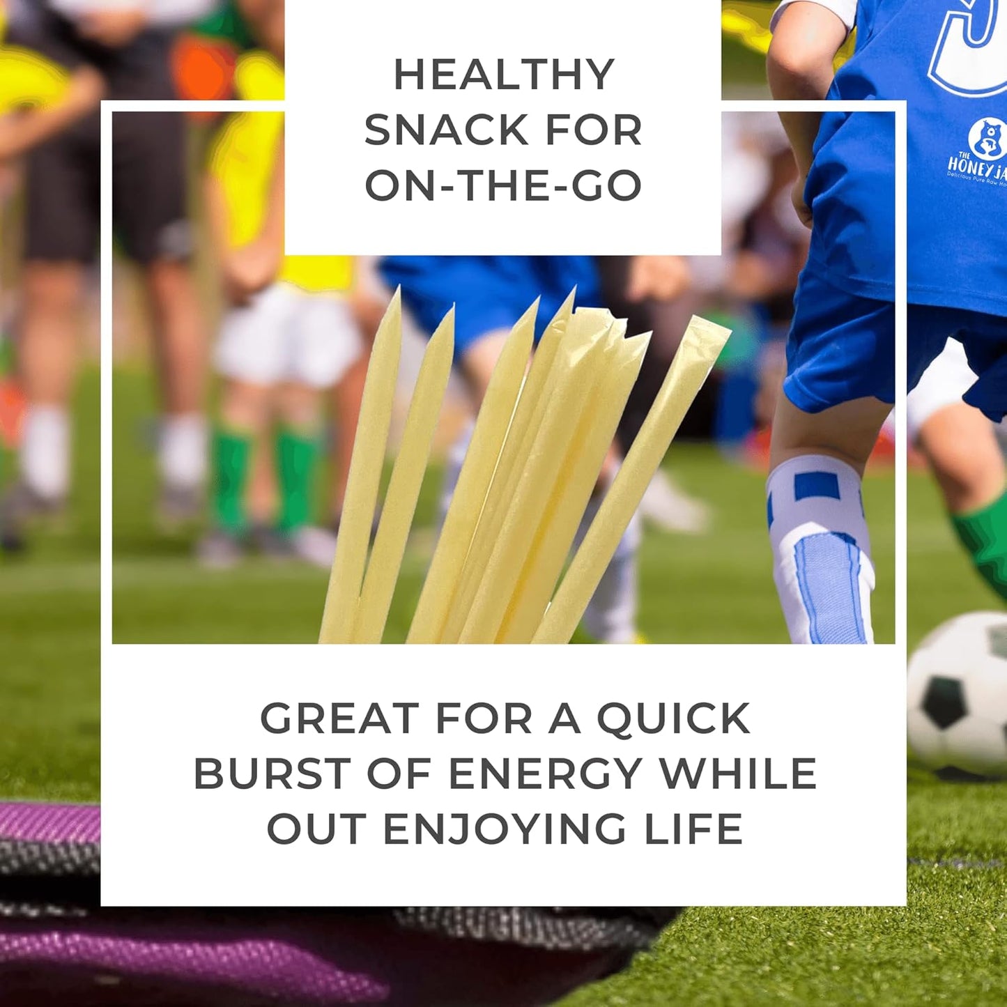 The Honey Jar Vanilla Flavored Honey Sticks - Pure Honey Straws For Tea, Coffee, or a Healthy Treat - One Teaspoon of Flavored Honey Per Stick - Made In The USA with Real Honey - (50 Count)