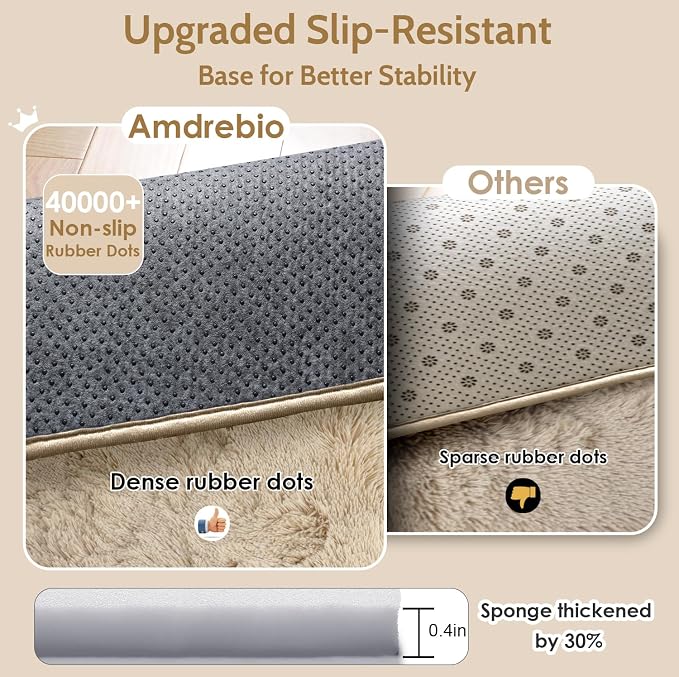 Amdrebio Beige Round Area Rug 6Ft - Image 5