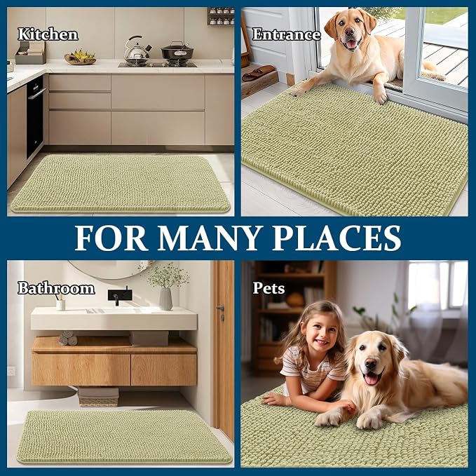 OLANLY Dog Door Mat for Muddy Paws 54x24, Absorbs Moisture and Dirt, Absorbent - Image 8