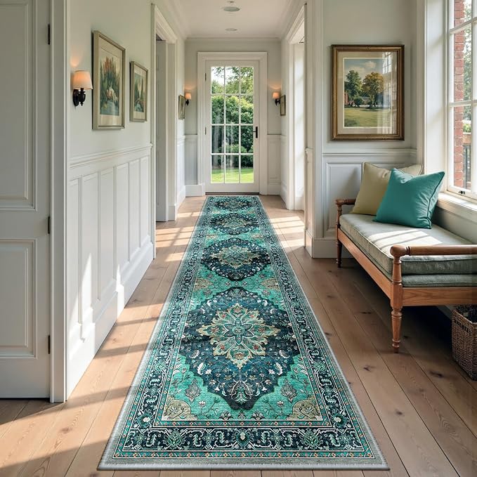 Area Rugs 2'6''x12' Runner Rug Non Slip Washable by RELEANY