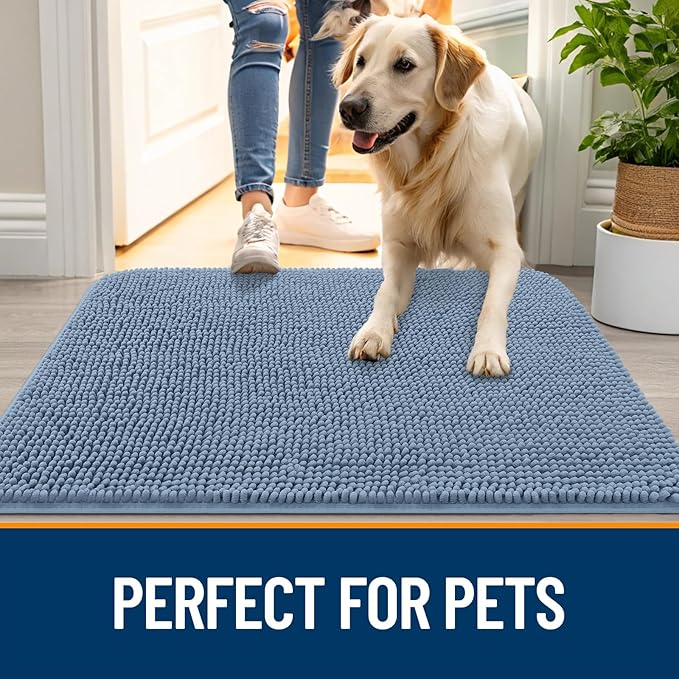 OLANLY Dog Door Mat for Muddy Paws 59x20, Absorbs Moisture and Dirt, Absorbent - Image 6