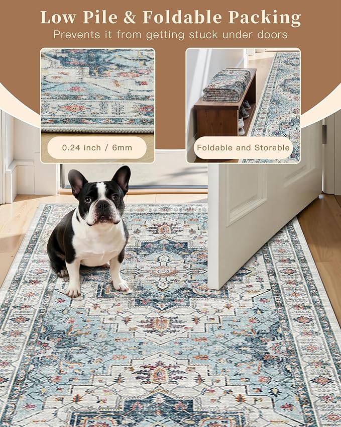 Madane Washable Rug 8x10 Area Rugs - Image 7