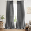 Nanspring Blazer Grey Curtain Linen Blend Light Filtering Back Tab Curtains 96 by Nanspring