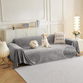 MYSKY HOME Couch Covers, Couch Cover 3 Cushion Sofa, Couch Covers for Pet, Dog Couch Protector, L Shape Sofa Cover Non Slip Sofa Slipcover Thick Washable Furniture Covers for Pets, 91"x 150", Grey