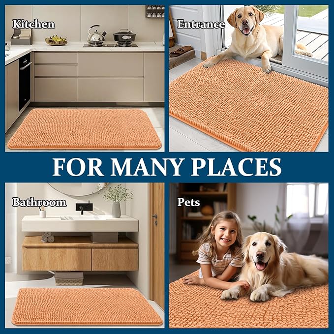 OLANLY Dog Door Mat for Muddy Paws 47x24, Absorbs Moisture and Dirt, Absorbent - Image 8