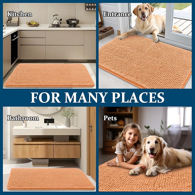 OLANLY Dog Door Mat for Muddy Paws 35x24, Absorbs Moisture and Dirt, Absorbent - Image 8