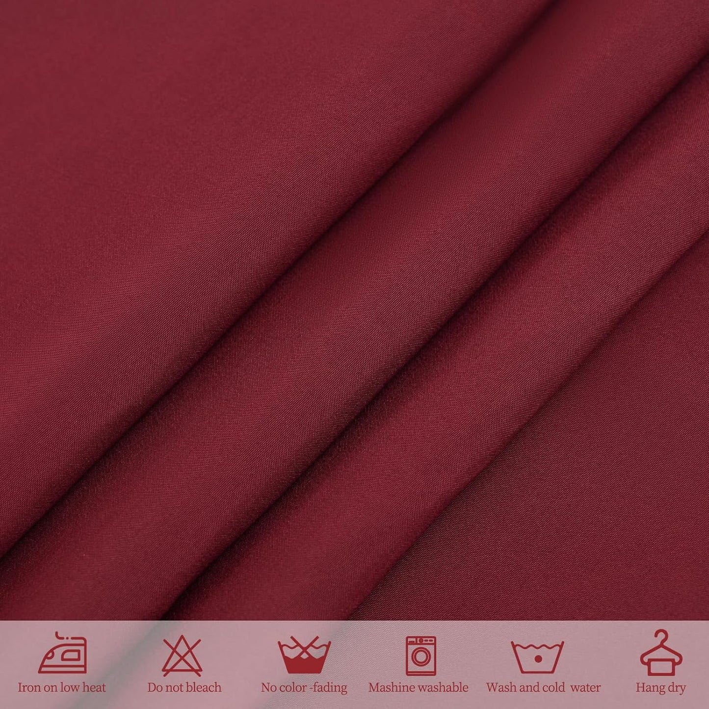 10 Pack Burgundy Tablecloths for 6ft Rectangle Tables 60 x 102 Inch - Polyester Table Cover Stain and Wrinkle Resistant Washable Fabric Table Clothes for Wedding Party Banquet Reception Restaurant