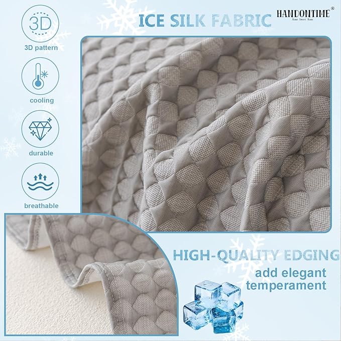 HANDONTIME Cooling Dog Couch Cover Ice Silk Washable & Breathable Pet Sofa Protector, Durable Couch Covers for Sofa Pet Friendly Soft Dog Cooling Bed Cover Sofa Protector Covers (Grey, 71"x134")