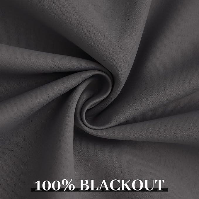 Yakamok Room Darkening 100% Blackout Curtains Grommet Window Treatments - Image 7